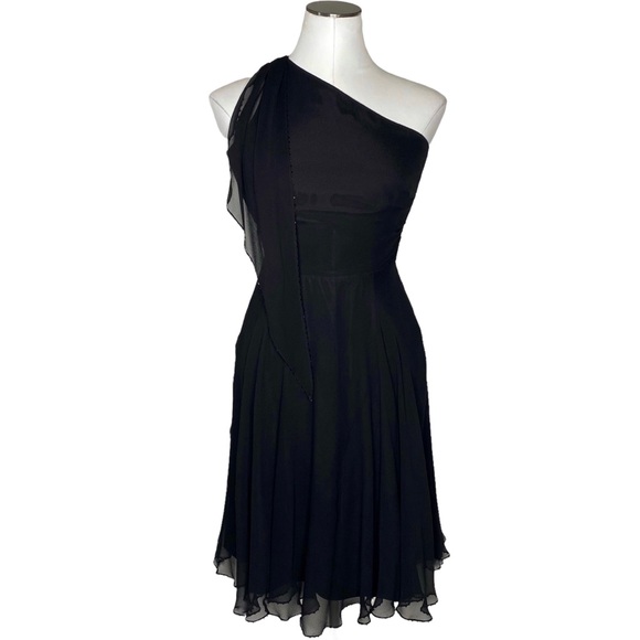 Laundry by Shelli Segal Beaded One Shoulder Cocktail Dress - Picture 2 of 11